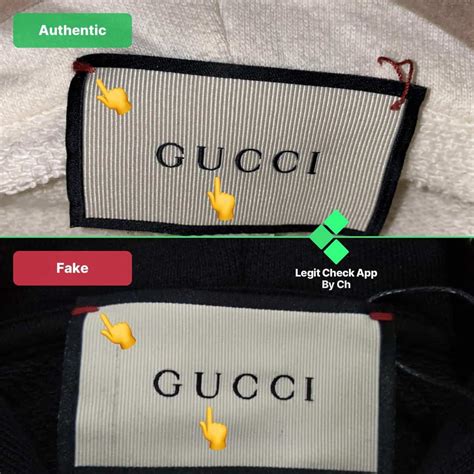 fake gucci hoodie vs real|authentic gucci clothing tags.